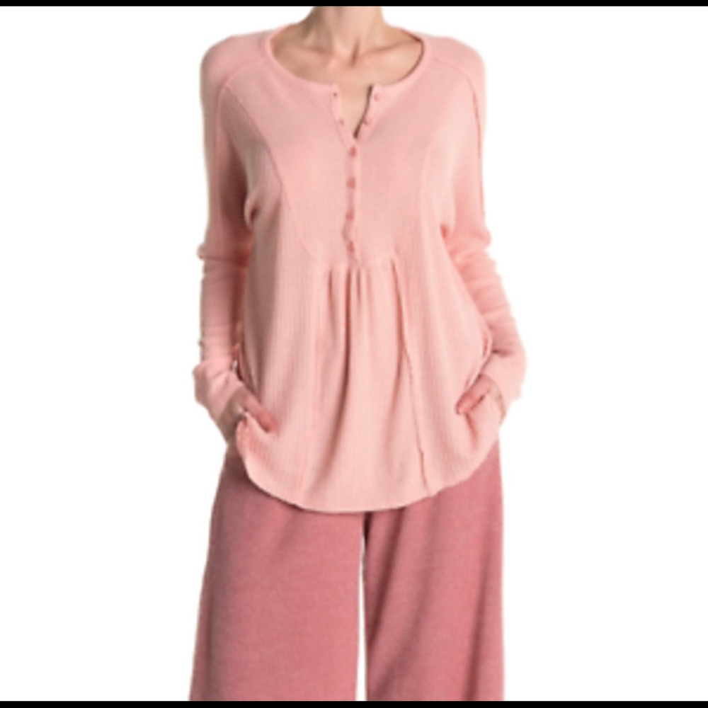 Gibsonlook Pink Oversize Henley SZ M